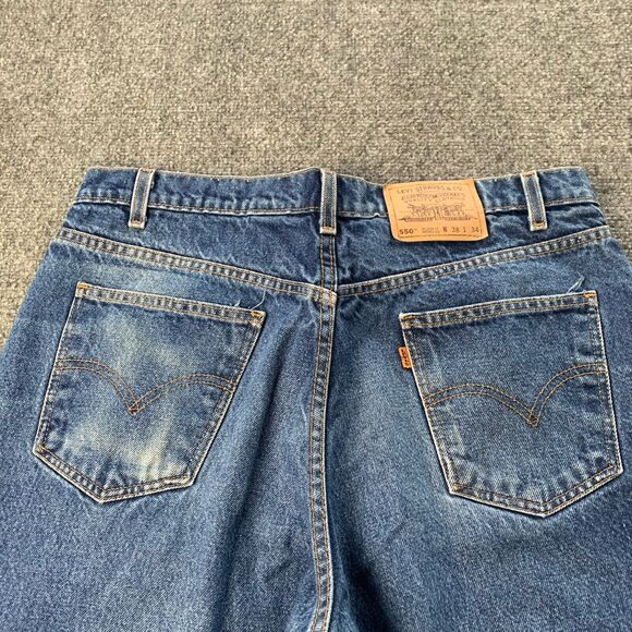 VTG Levi’s 550 Orange Tab Mens Jeans Relaxed Fit Tapered Leg Size 38x34 (36x33) - Picture 3 of 16